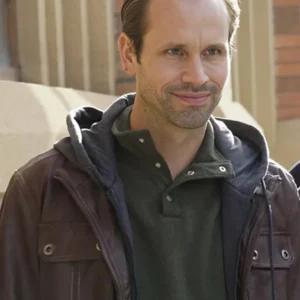 Tobias Jelinek NCIS S14 Bodie Whitman Brown Leather Jacket