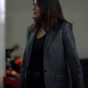 Angela Lopez TV Series The Rookie S06 Grey Plaid Blazer