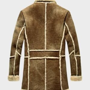 Mens Shearling Brown Sheepskin Leather Coat | Shop Now