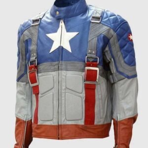 Captain America Blue Leather Jacket