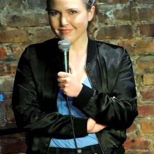 Taylor Tomlinson The Late Night Show Bklack Bomber Leather Jacket
