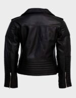 Classic Black Womens Motorcycle Leather Jacket