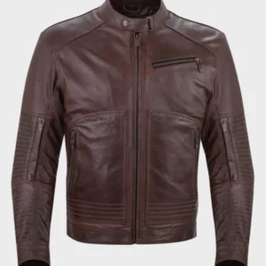 men's brown leather biker jacket, leather biker jacket mens brown, dark brown mens leather jacket, mens dark brown leather jacket