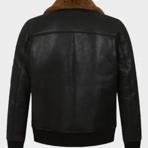 Jack B3 Black Aviator Shearling Bomber Jacket
