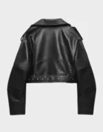 Faux Leather Crop motorcycle Jacket