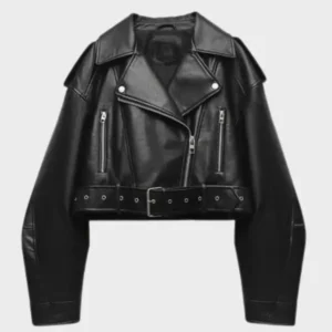 Faux Leather Crop motorcycle Jacket