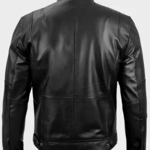 Men's Cafe Racer Black Real Leather Jacket
