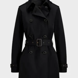 Lauren Ralph Lauren Double Breasted Black Trench Coat