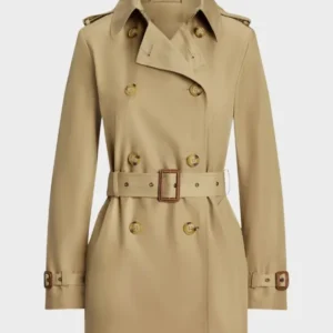 Lauren Ralph Lauren Double Breasted Trench Coat Beige