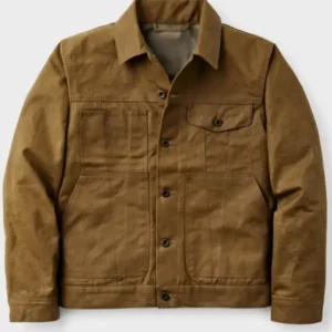 Men Filson Short Lined Tin Cloth Cruiser Jacket