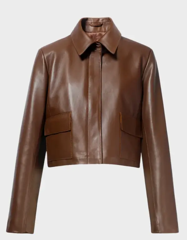 Nour Hammour Bleeker Cropped Leather Jacket | Women cropped leather jackets