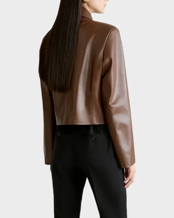 Nour Hammour Bleeker Cropped Leather Jacket | Leather Jackets Store