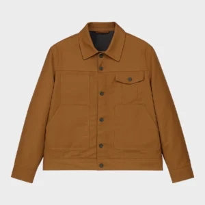 Men's Brown Short-Lined Tin Cloth Cruiser Jacket