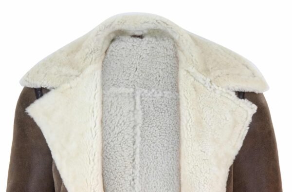 Men’s Sheepskin Shearling Jacket | Vintage Brown Leather Look