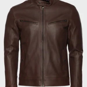 Declan Brown Café Racer Leather Jacket