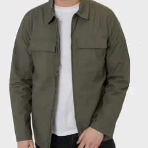 Cotton Poplin Lightweight Collared Jacket