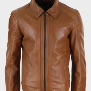 Men’s Classic Leather Zipped Jacket