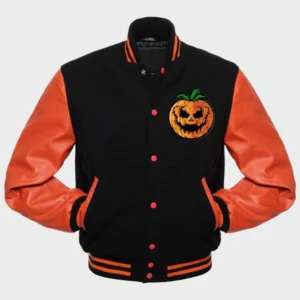 Halloween Letterman Black Jacket | Leather Jackets Store