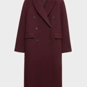 M&s Women's Double Breasted Longline Wool Coat