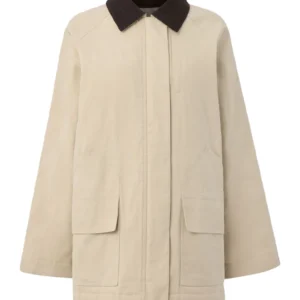Womens Whistles Cream Fern Waxed Jacket