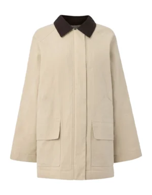 Womens Whistles Style Cream Fern Waxed Jacket By Leather Jackets Store