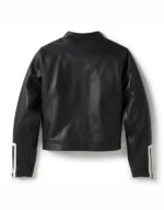 Women’s Essential Motorcycle Blocked Leather Jacket