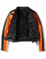 Women’s Essential Motorcycle Blocked Leather Jacket
