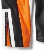 Women’s Essential Motorcycle Blocked Leather Jacket