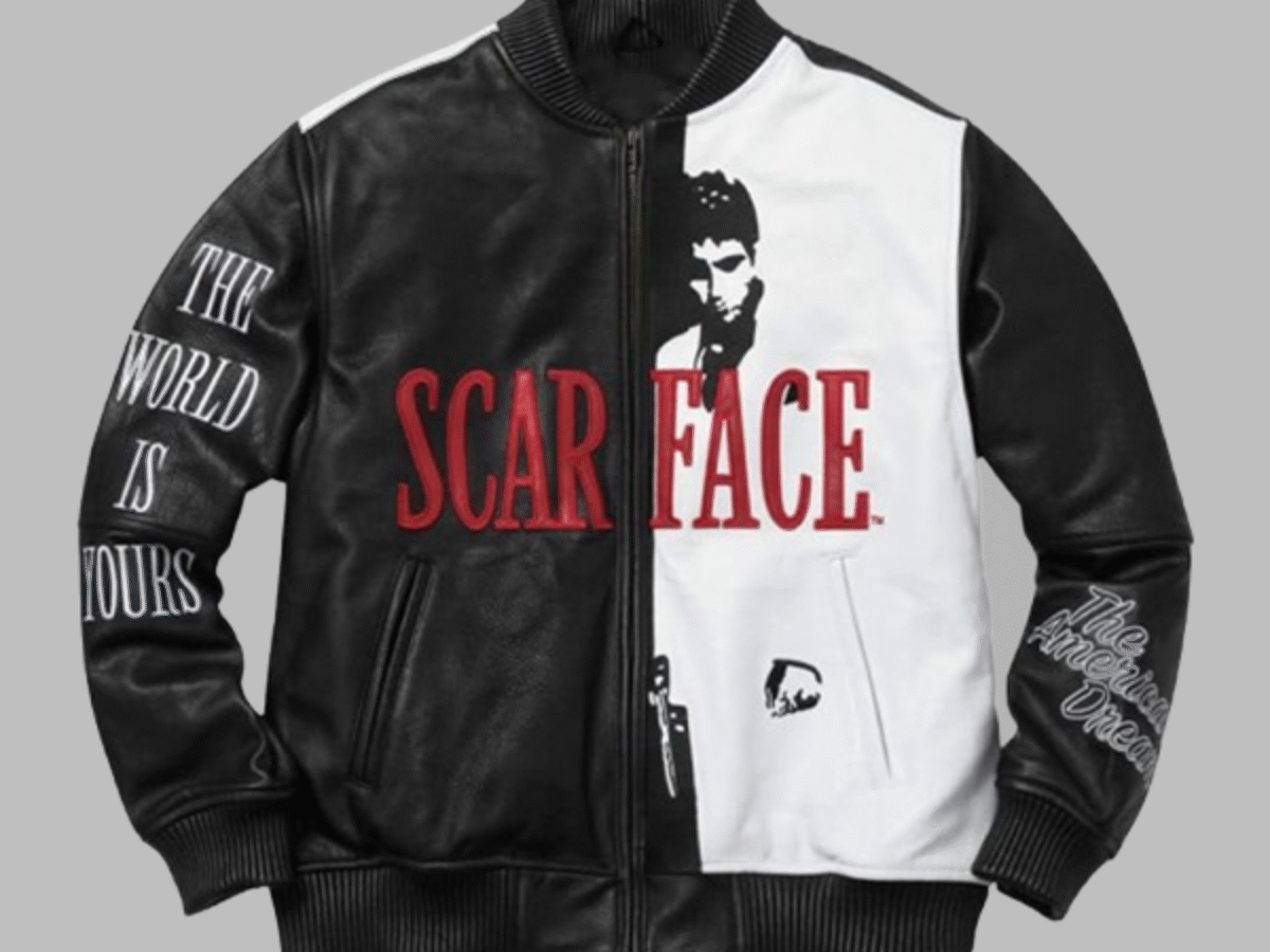 Men's Black And White Movie-Inspired Leather Jacket