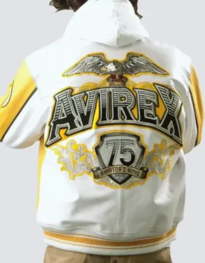 Men's Avirex Aviator King 75 Bomber Jacket, 1975 Fashion yellow Leather Jacket