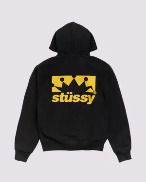 Stussy Box Crown Zip Black Hoodie Premium Streetwear